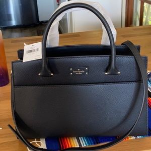 New Kate Spade black leather bag